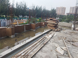 Block-C 1st floor slab casting done